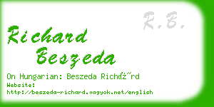 richard beszeda business card